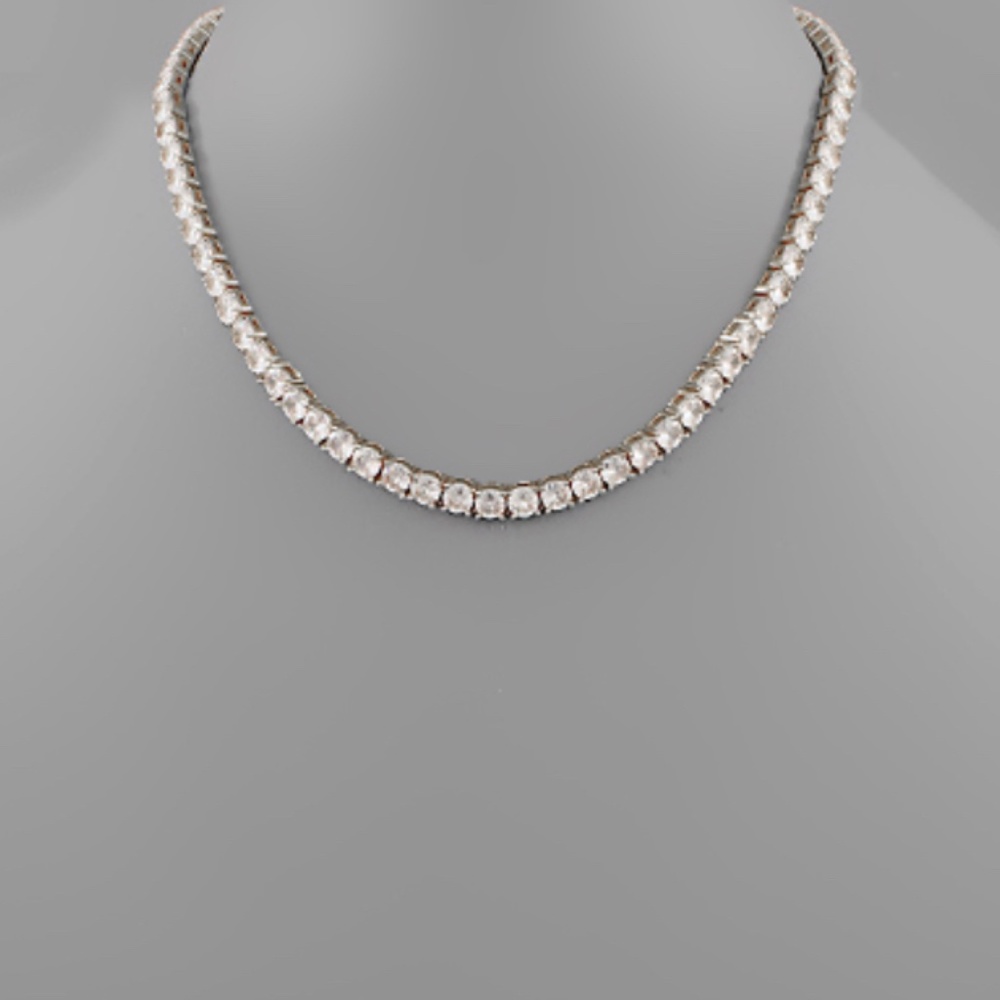 CZ 5mm Tennis Necklace